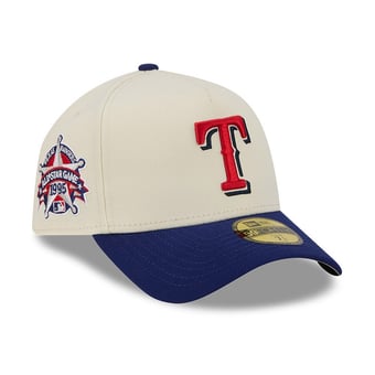 Men's New Era  Cream Texas Rangers Chrome A-Frame 59FORTY Fitted Hat