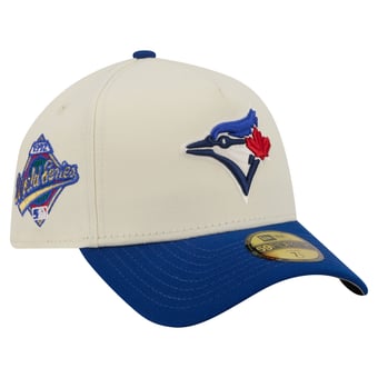 Men's New Era  Cream Toronto Blue Jays Chrome A-Frame 59FORTY Fitted Hat