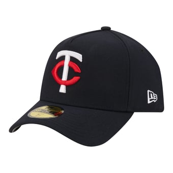 Men's New Era  Navy Minnesota Twins A-Frame 59FORTY Fitted Hat
