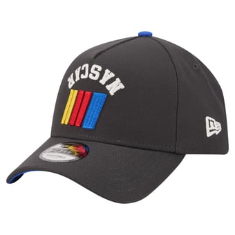 Men's New Era  Black NASCAR Upside-Down Chain Stitch A-Frame 9FORTY Adjustable Hat