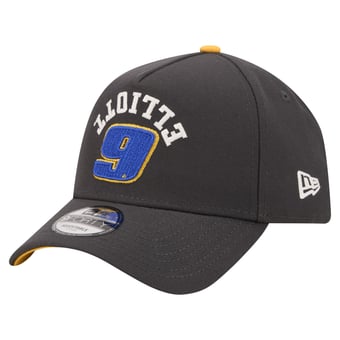 Men's New Era  Black Chase Elliott Upside-Down Chain Stitch A-Frame 9FORTY Adjustable Hat