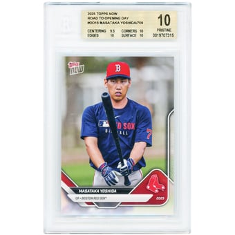 Masataka Yoshida Boston Red Sox 2025 Topps Now Road to Opening Day #OD-15 BGS Authenticated 10 Card - 9.5,10,10,10 Subgrades