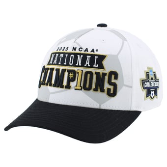 Unisex Zephyr  White Washington Huskies 2025 NCAA Men's Soccer Champions Locker Room Adjustable Hat