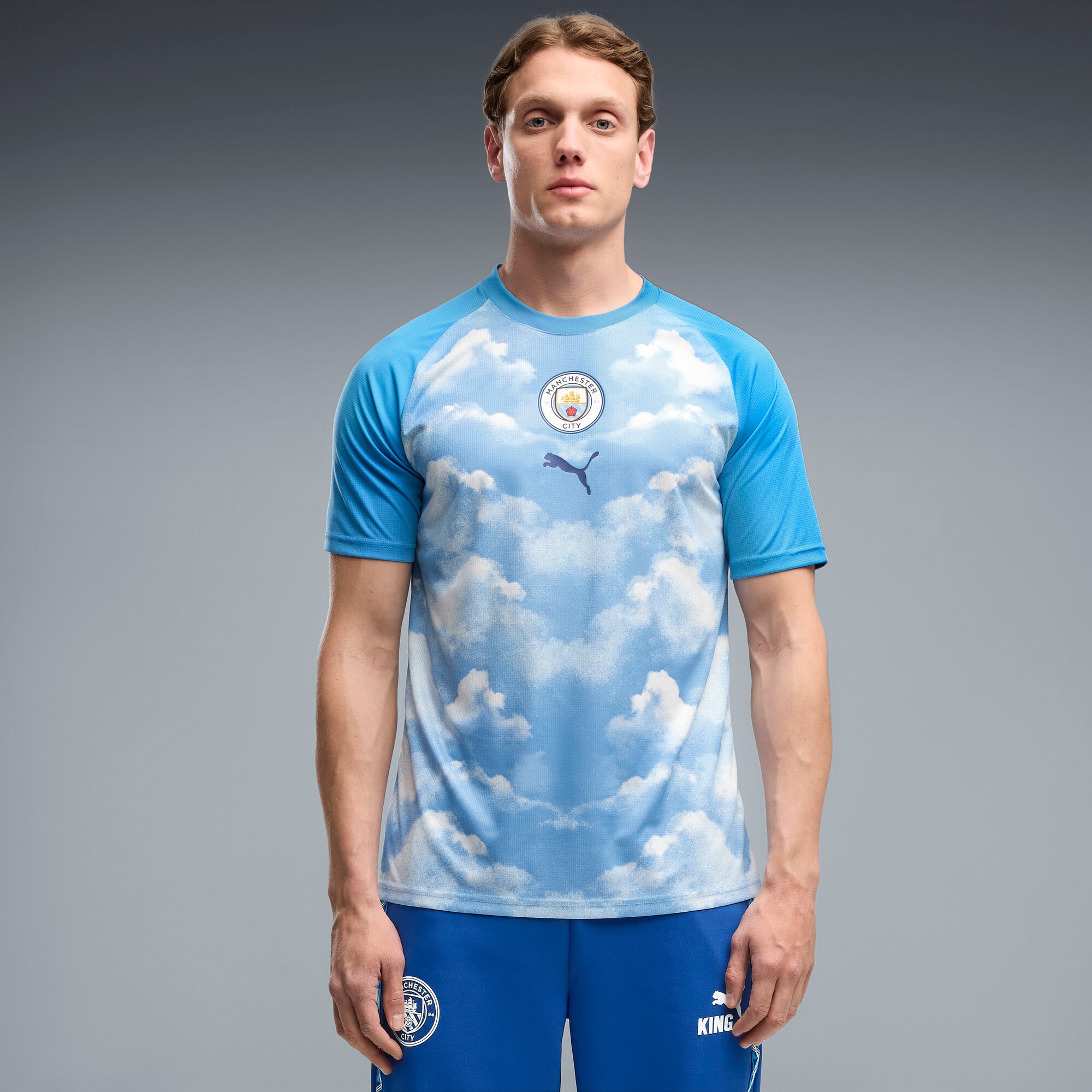Men's Puma  Sky Blue Manchester City 2026/27 Pre-Match Top