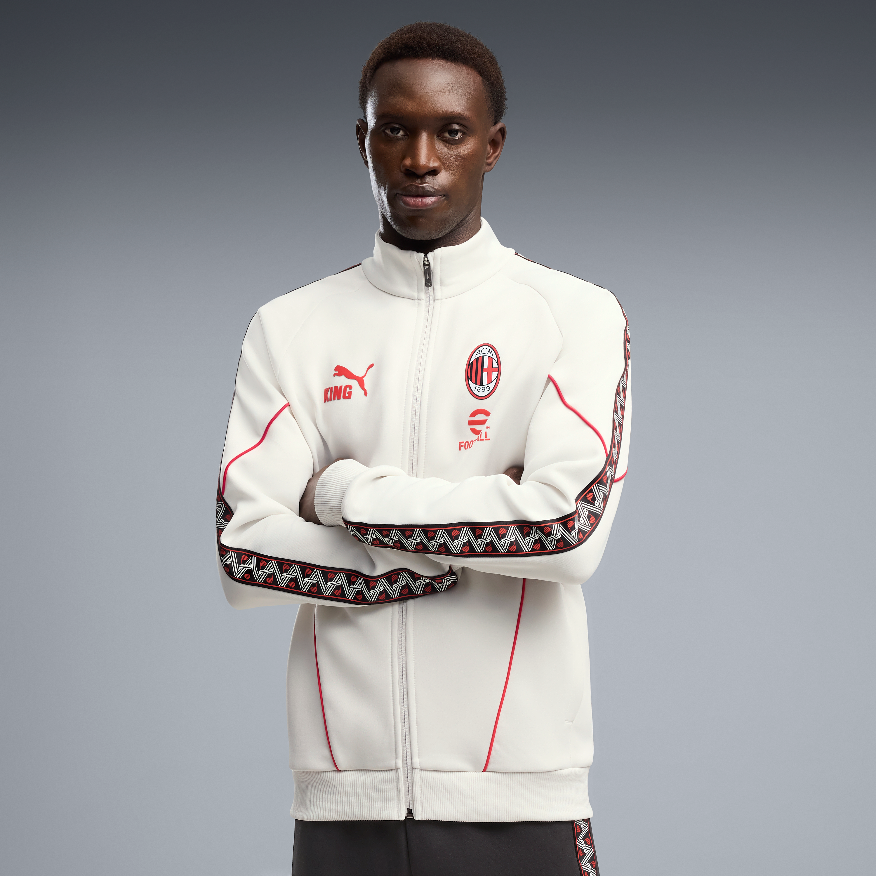 Men's Puma Cream AC Milan King Anthem dryCELL Full-Zip Jacket