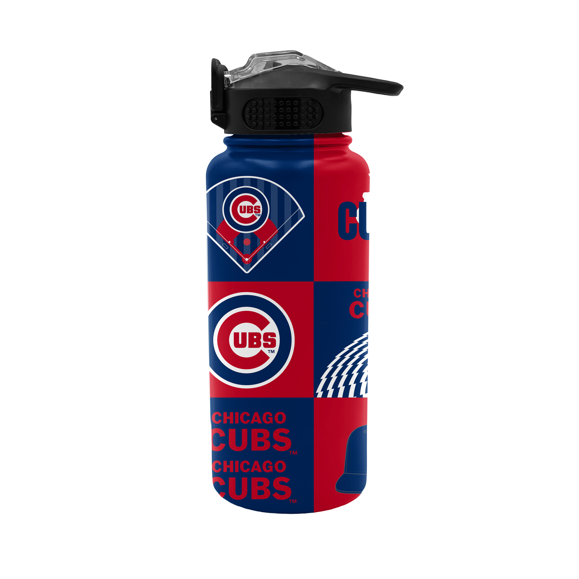 Pegasus Chicago Cubs 32oz. Local Slogan Press Top Water Bottle