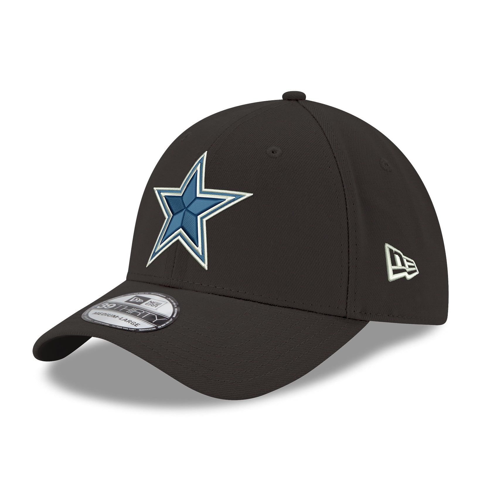 Men’s New Era Black Dallas Cowboys Core Team 39THIRTY Flex Hat