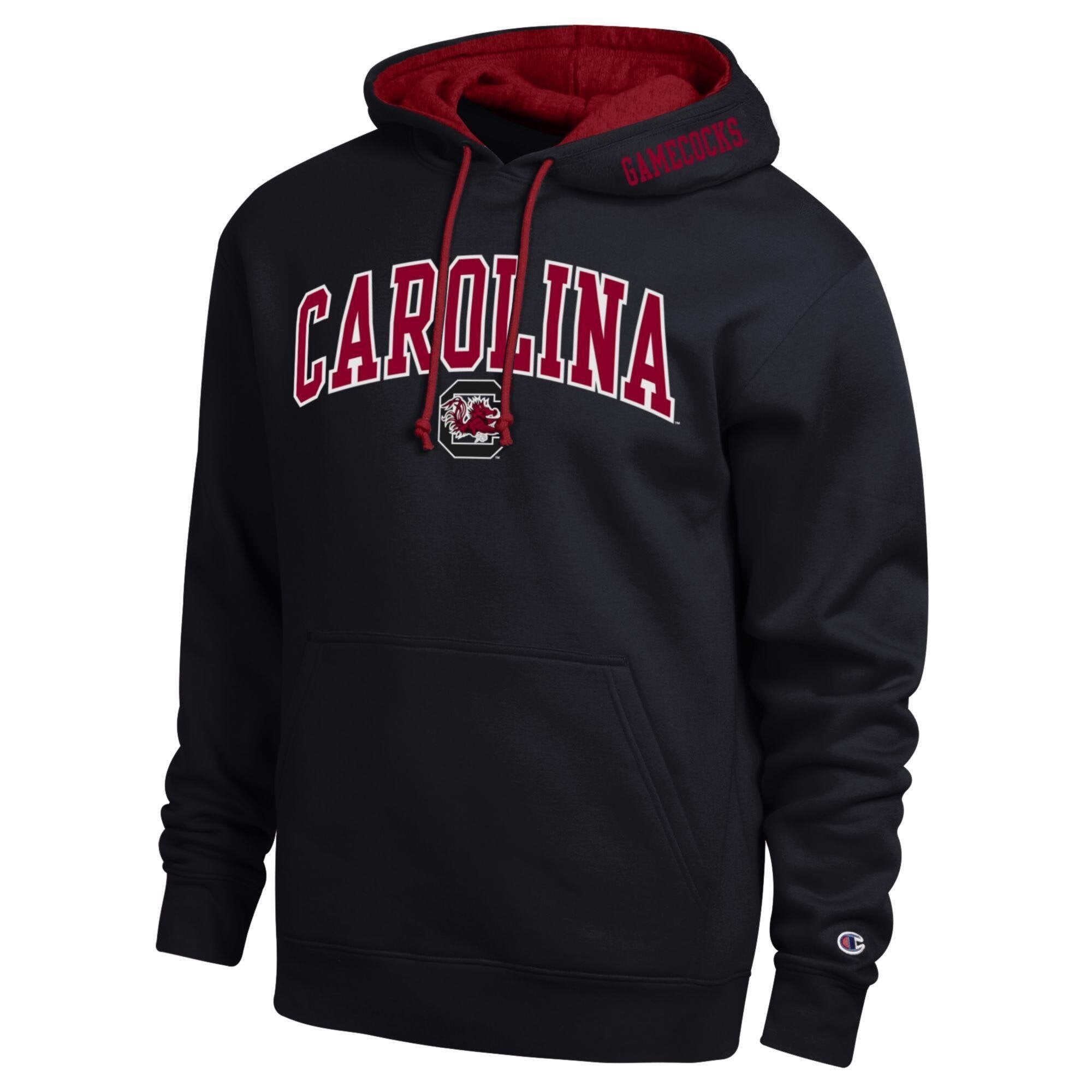 Men's Champion  Black South Carolina Gamecocks Arch Tackle Twill Hoodie