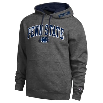 Men's Champion  Charcoal Penn State Nittany Lions Arch Tackle Twill Hoodie