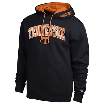 Men's Champion  Black Tennessee Volunteers Arch Tackle Twill Hoodie