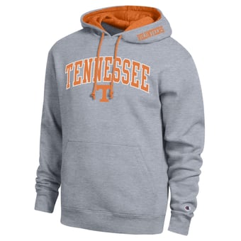 Men's Champion  Heather Gray Tennessee Volunteers Arch Tackle Twill Hoodie