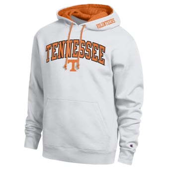 Men's Champion  White Tennessee Volunteers Arch Tackle Twill Hoodie