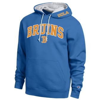 Men's Champion  Light Blue UCLA Bruins Arch Tackle Twill Hoodie