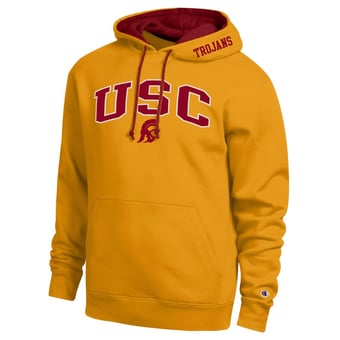 Men's Champion  Gold USC Trojans Arch Tackle Twill Hoodie