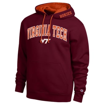 Men's Champion  Maroon Virginia Tech Hokies Arch Tackle Twill Hoodie