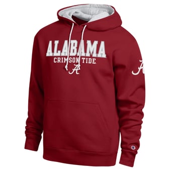 Men's Champion  Crimson Alabama Crimson Tide Contrast Hoodie