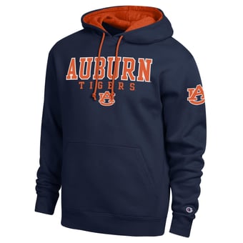 Men's Champion  Navy Auburn Tigers Contrast Hoodie