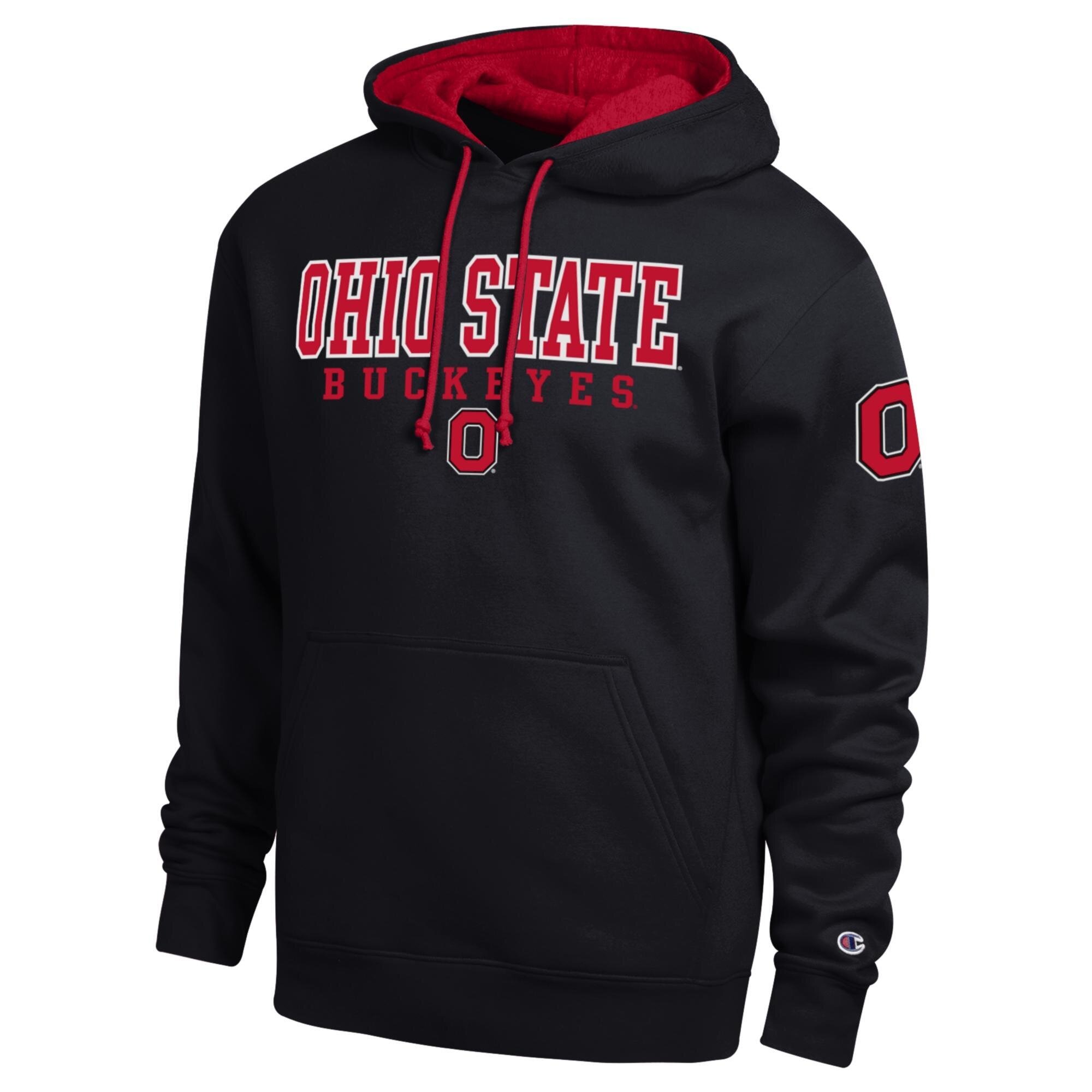 Men’s Champion Black Ohio State Buckeyes Contrast Hoodie Men’s Champion Black Ohio State Buckeyes Contrast Hoodie