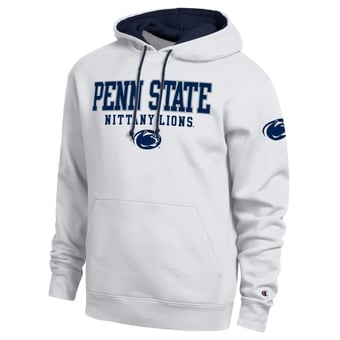 Men's Champion  White Penn State Nittany Lions Contrast Hoodie