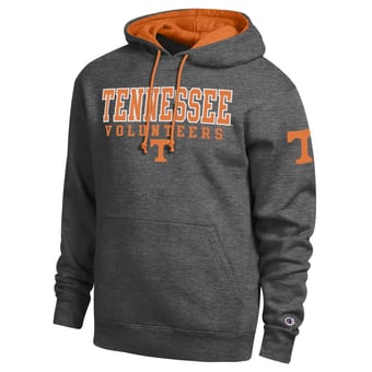 Men's Champion  Heather Charcoal Tennessee Volunteers Contrast Hoodie
