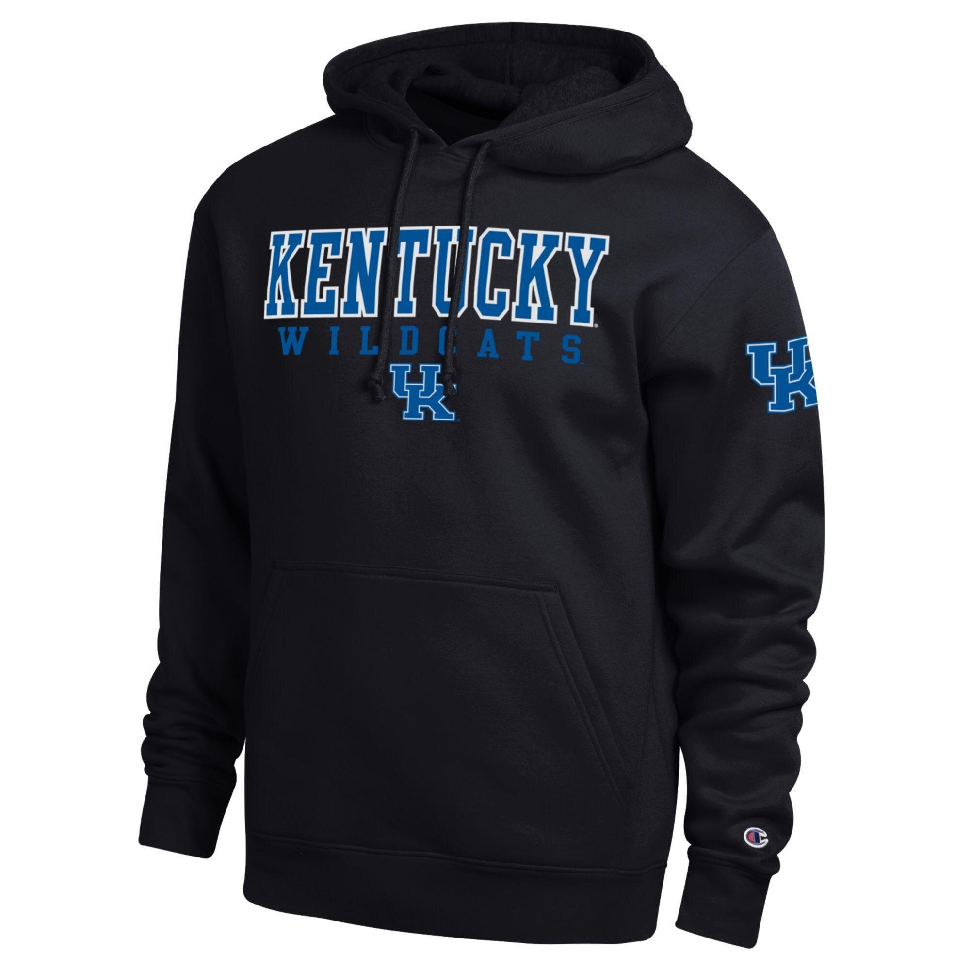 Men's Champion  Black Kentucky Wildcats Contrast Hoodie