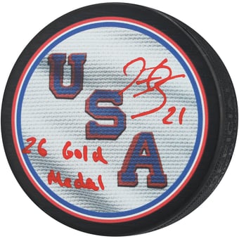 Hilary Knight Team USA Autographed 2026 Winter Olympics Hockey Puck with "26 Gold Medal" Inscription