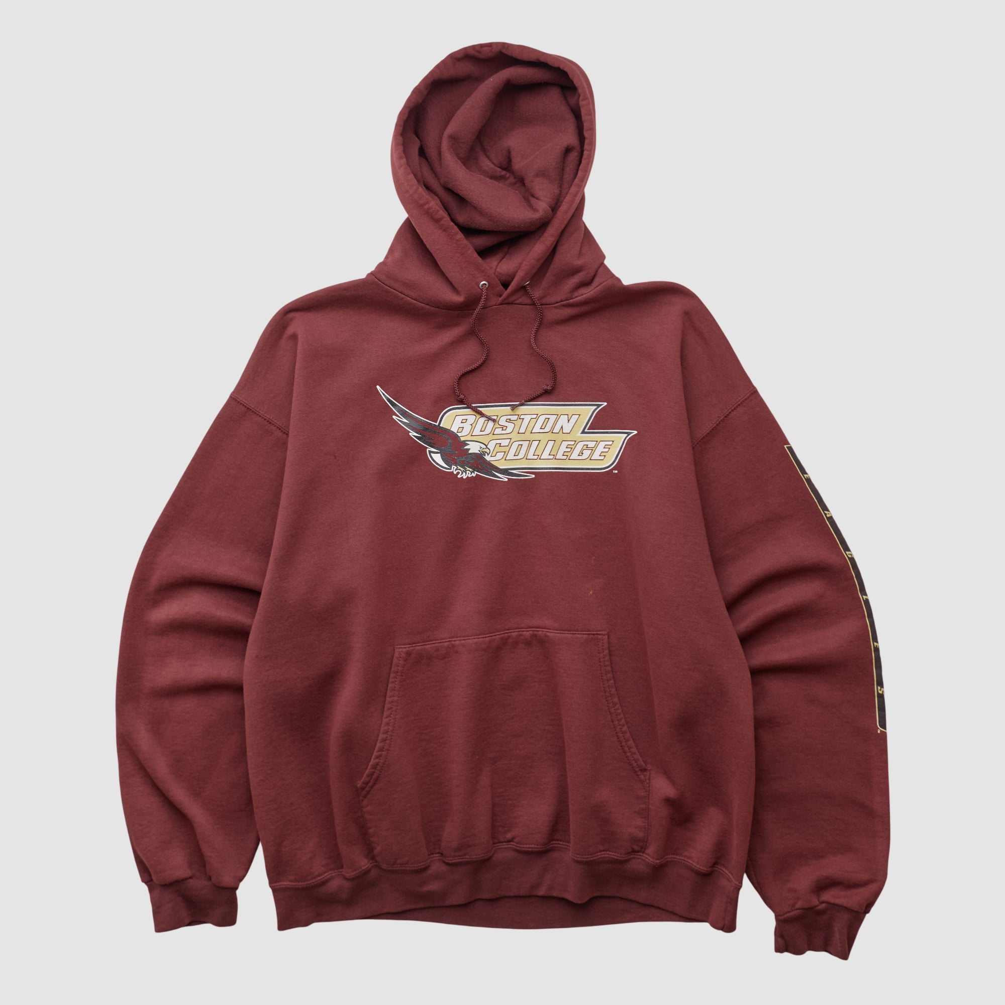 Boston College Eagles Champion 2010s Hooded Pullover Sweatshirt - Maroon - L by Fanatics Real Vintage