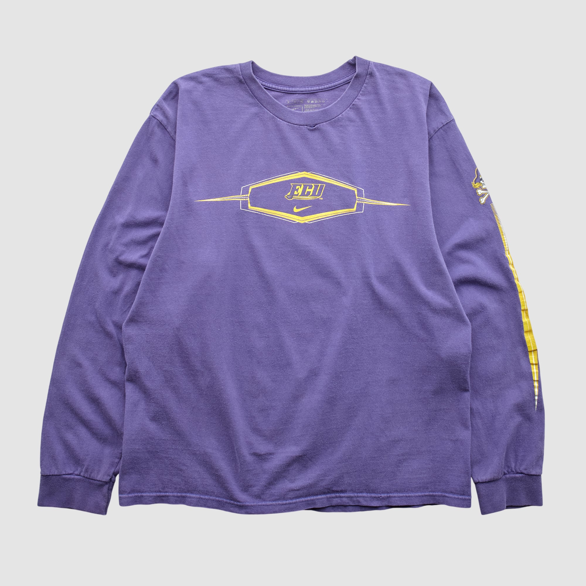 ECU Pirates Nike 2000s Long Sleeve T-shirt - Purple - S by Fanatics Real Vintage