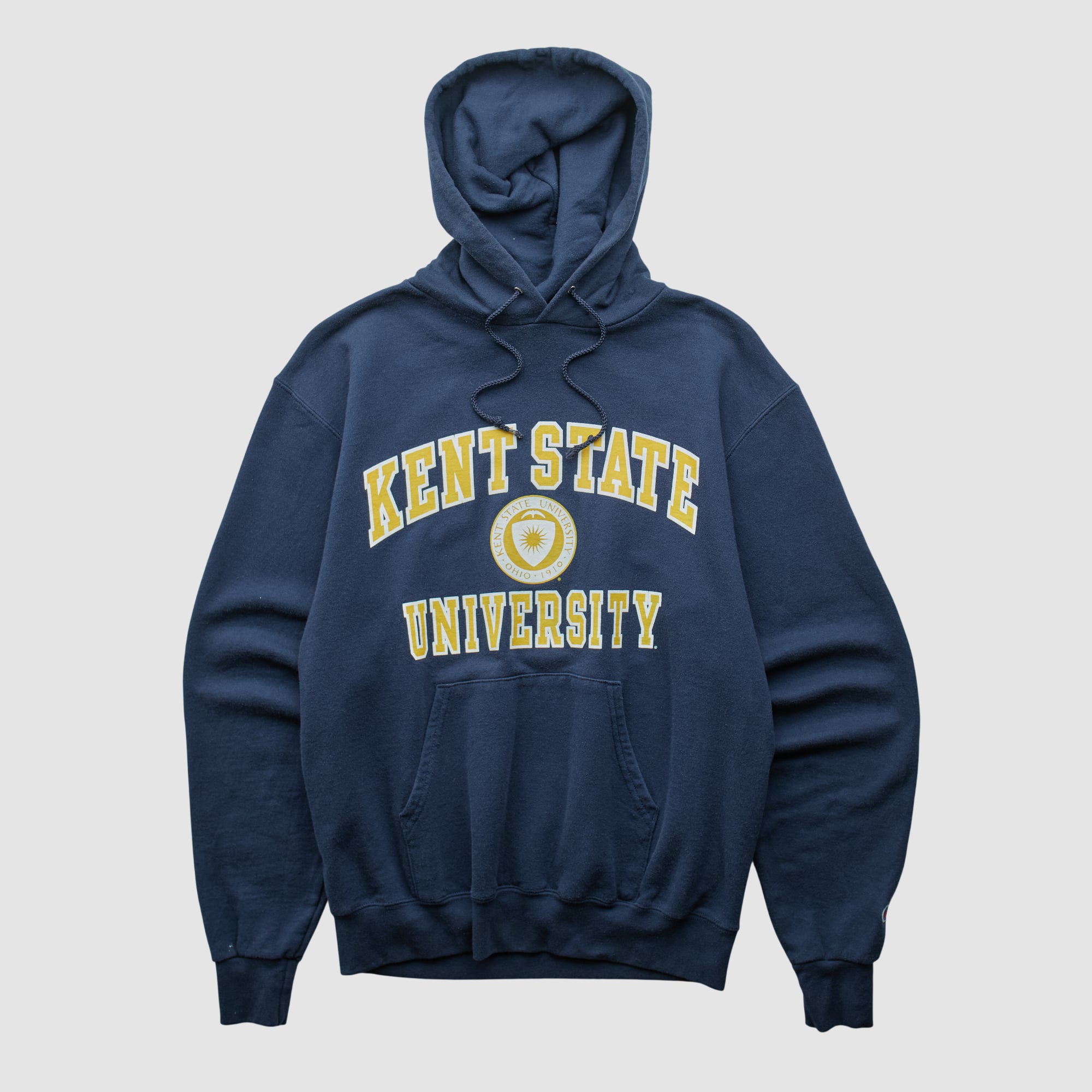 Kent State Golden Flashes Champion 2000s Hooded Pullover Sweatshirt - Navy - S by Fanatics Real Vintage