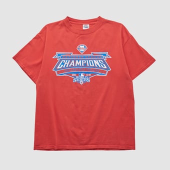 MLB World Series Delta 2008 T-shirt - Red - S by Fanatics Real Vintage