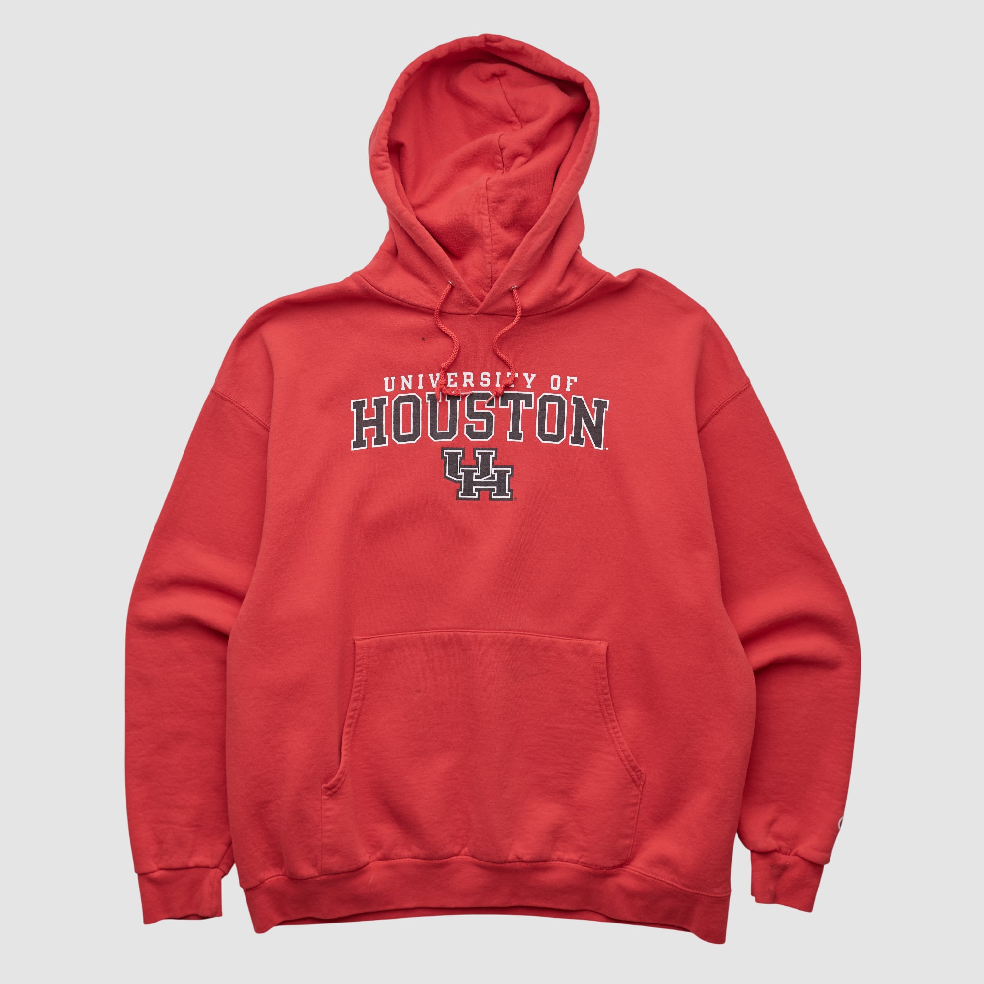 Houston Cougars Champion 2000s Hooded Pullover Sweatshirt - Red - L by Fanatics Real Vintage