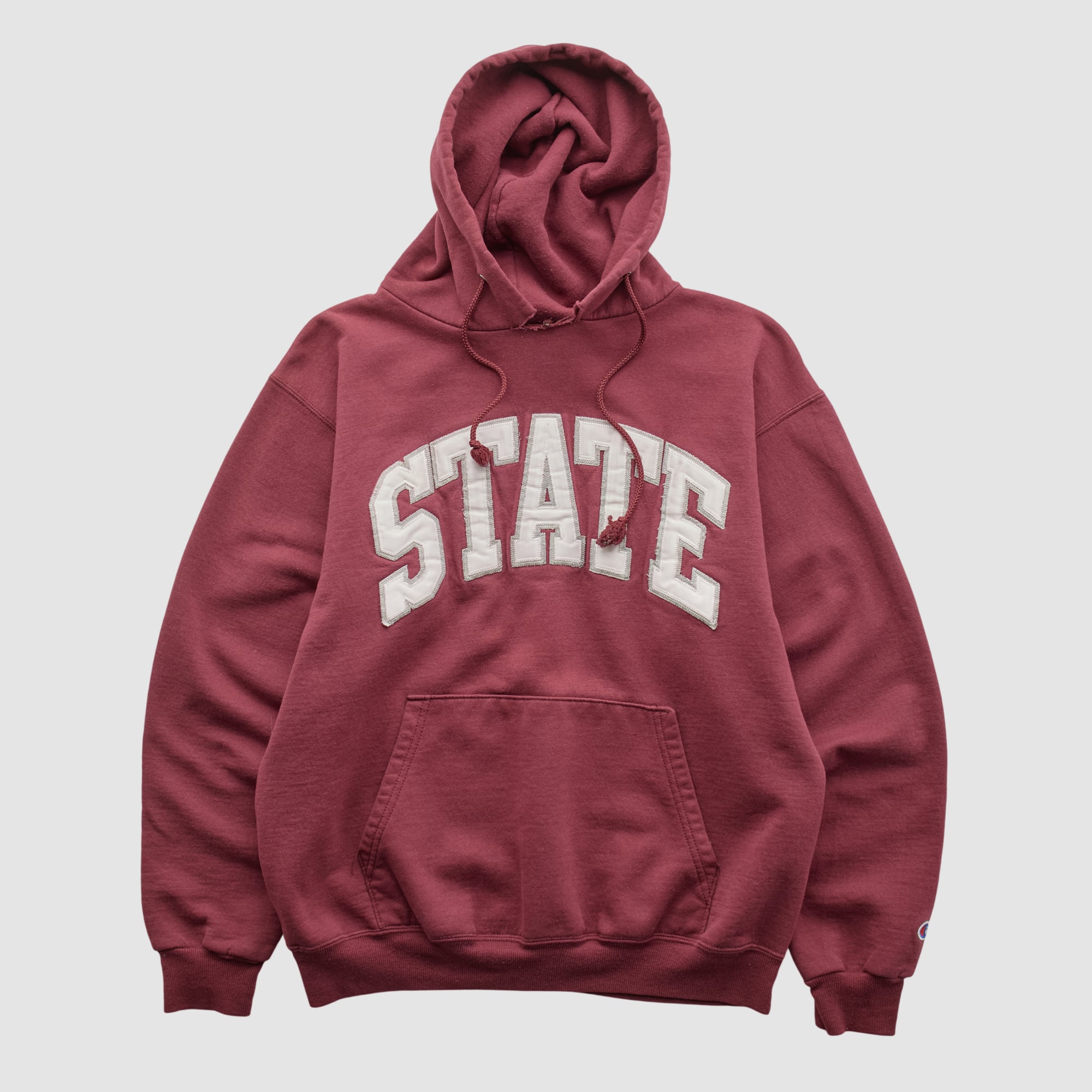 Mississippi State Bulldogs Champion 2000s Hooded Pullover Sweatshirt - Maroon - XS by Fanatics Real Vintage