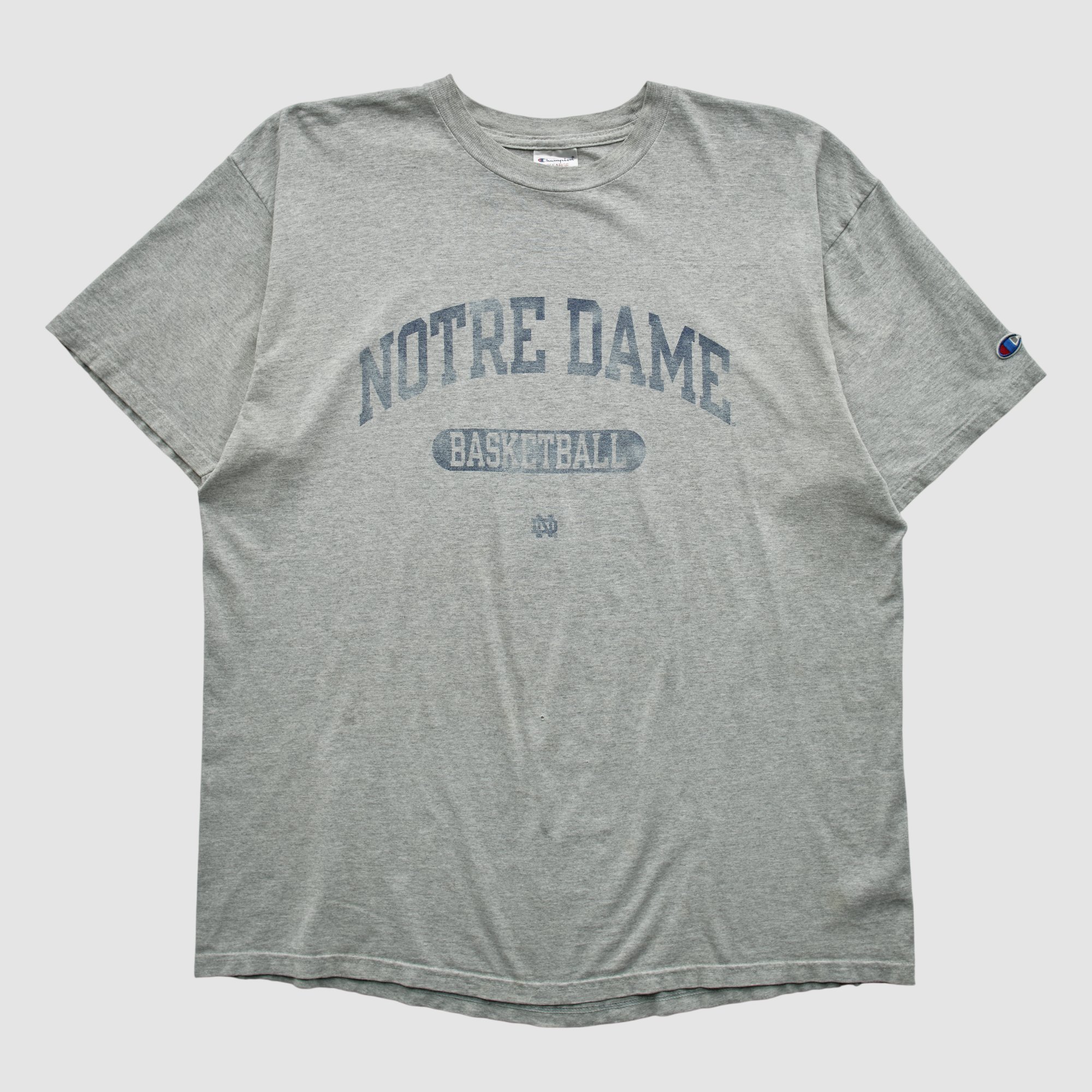 Notre Dame Fighting Irish Champion 2000s T-shirt - Heather Gray - 2XL by Fanatics Real Vintage