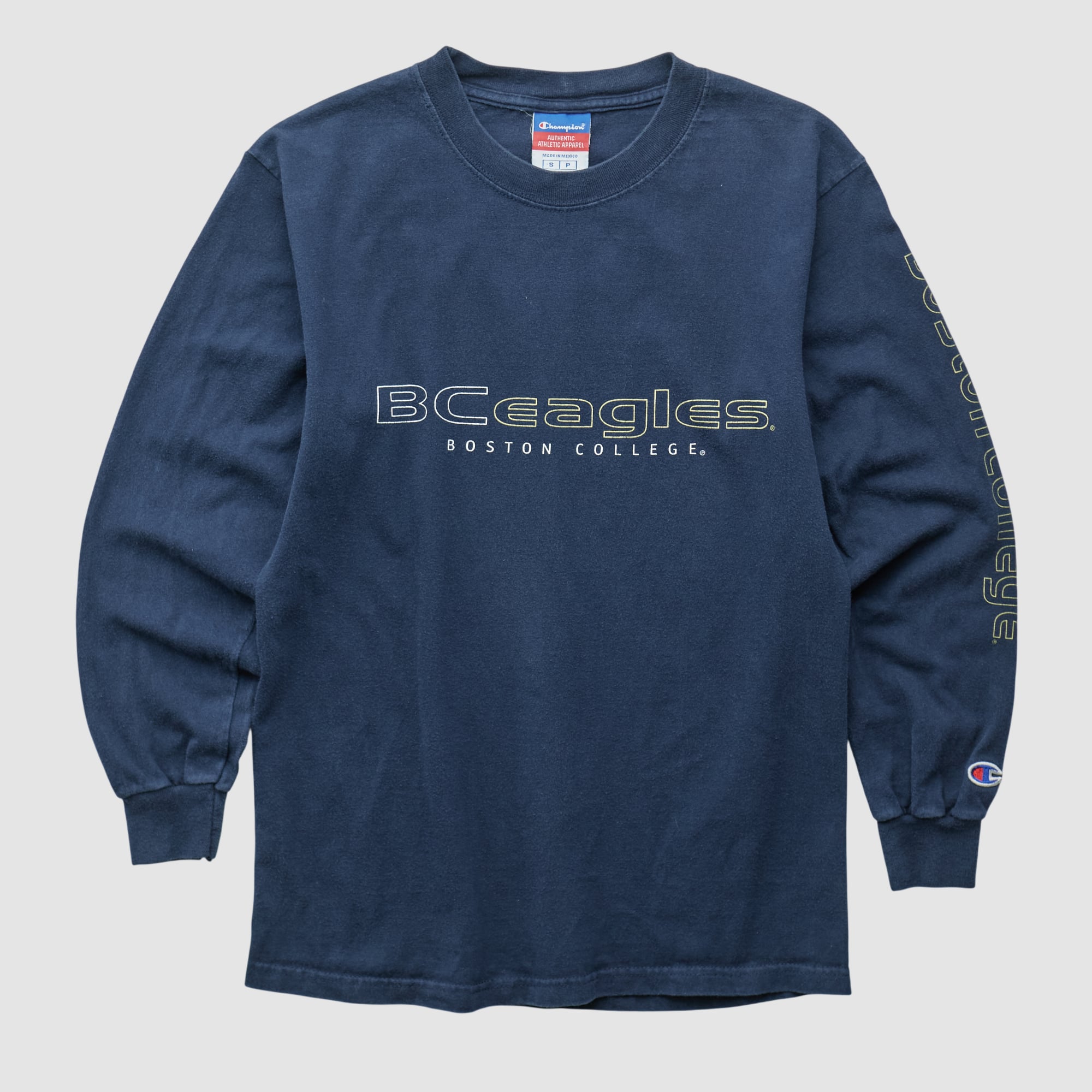 Boston College Eagles Champion 2000s Long Sleeve T-shirt - Navy - XS by Fanatics Real Vintage