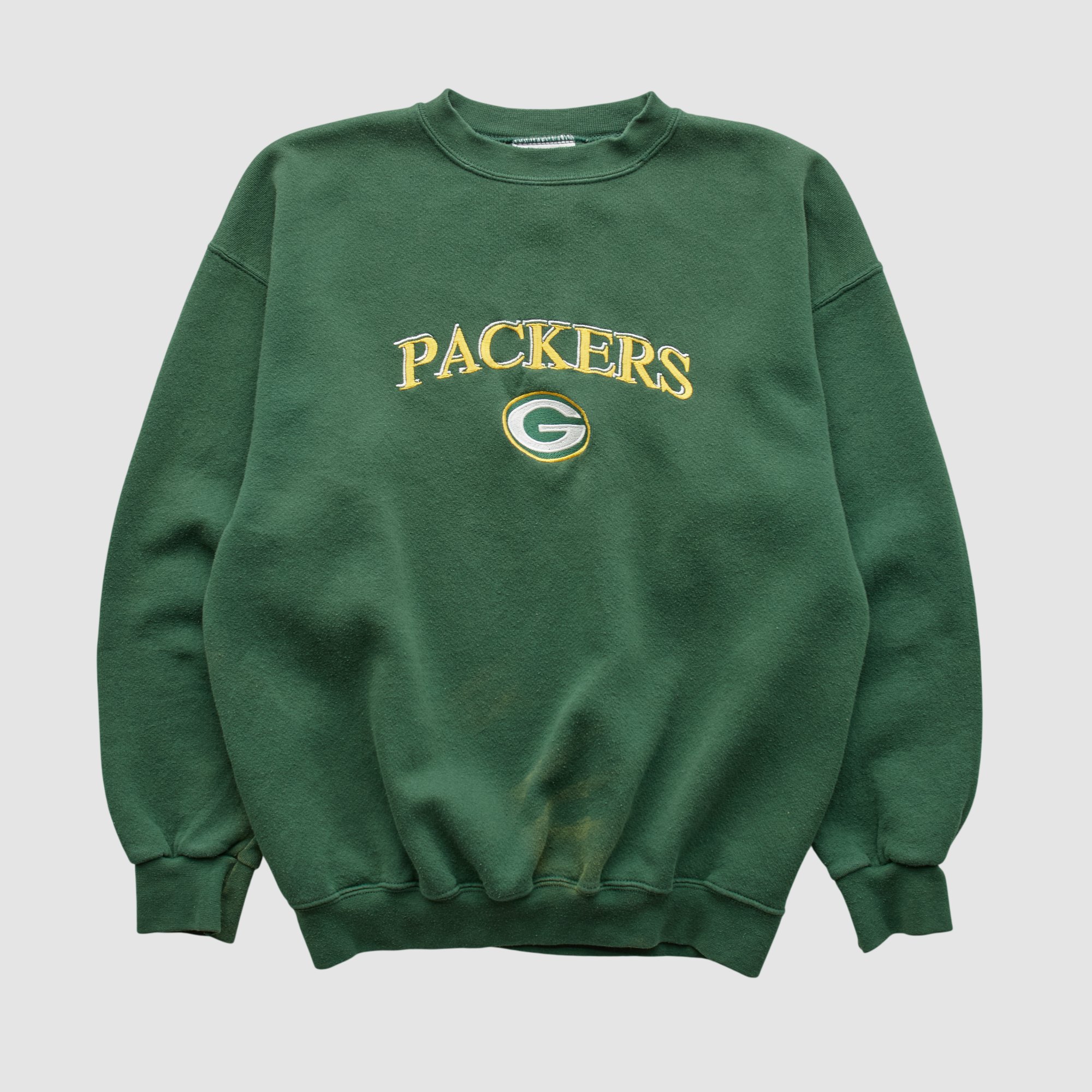 Green Bay Packers Logo Athletic Pullover Sweatshirt – Green – S by Fanatics Real Vintage