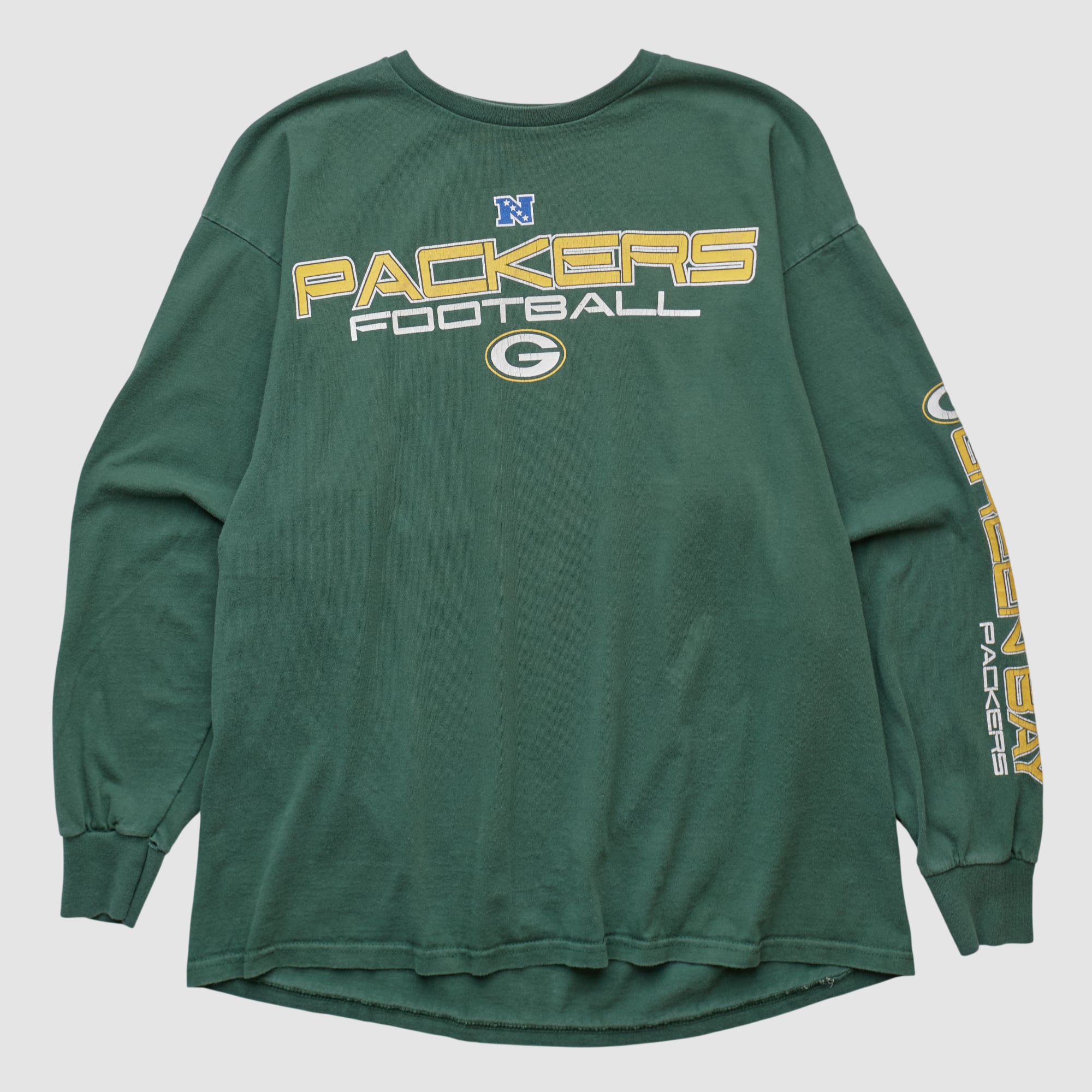 Green Bay Packers NFL 2000s Long Sleeve T-shirt – Green – M by Fanatics Real Vintage