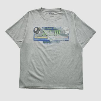 Super Bowl XLIII NFL 2009 T-shirt - Heather Gray - L by Fanatics Real Vintage