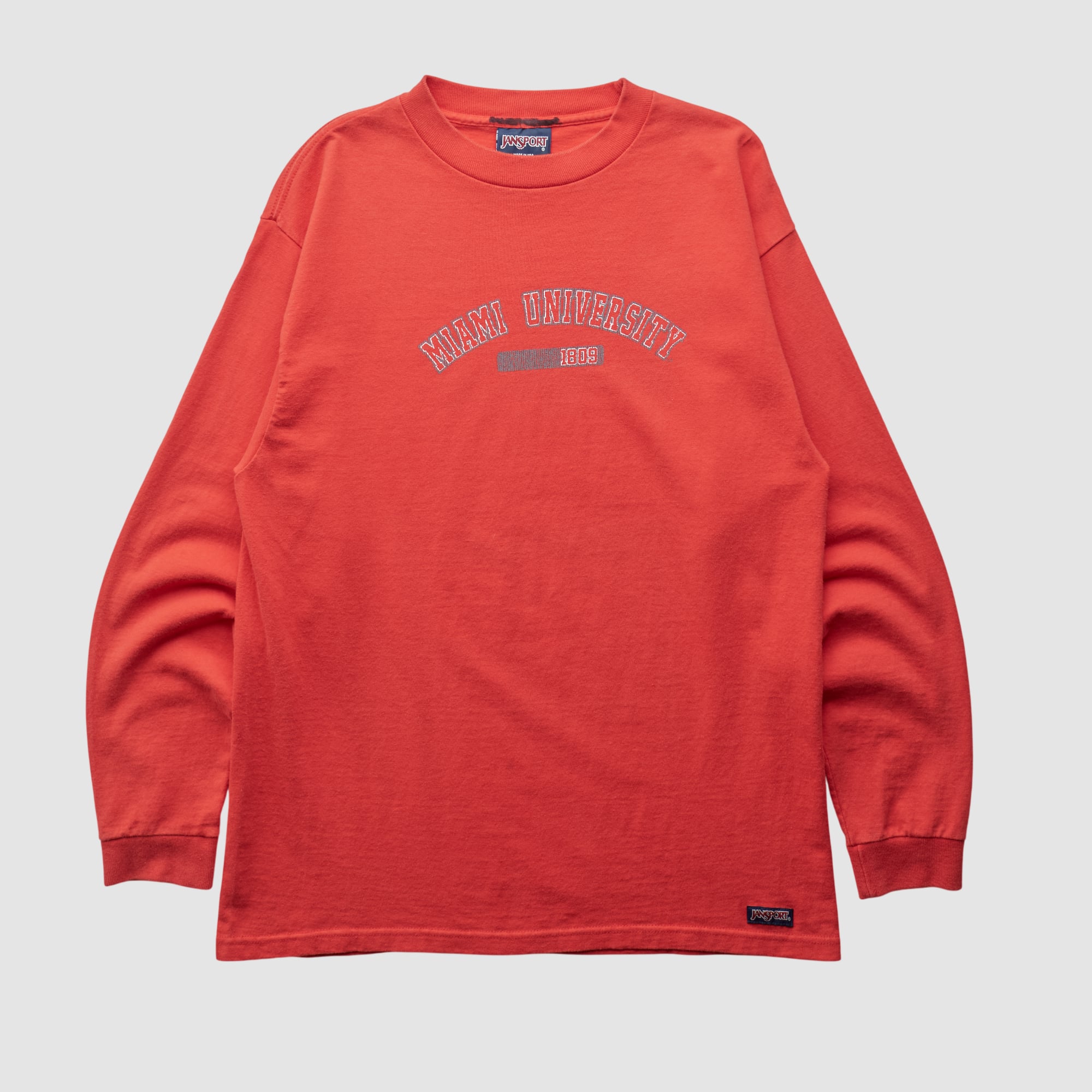 Miami University RedHawks Jansport 90s Long Sleeve T-shirt - Red - M by Fanatics Real Vintage
