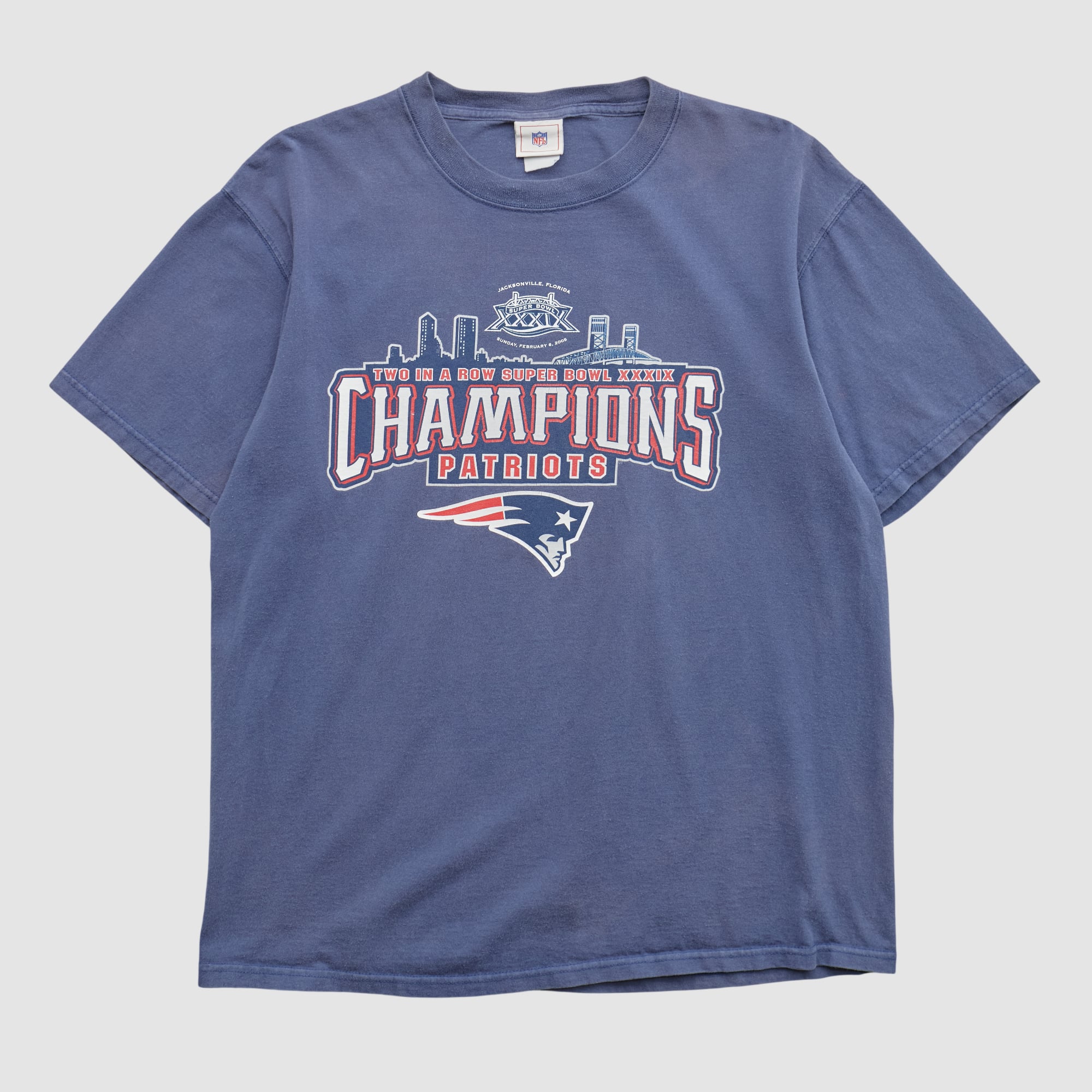 New England Patriots NFL 2005 T-shirt - Blue - M by Fanatics Real Vintage