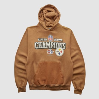 Super Bowl XL Reebok 2006 Hooded Pullover Sweatshirt - Clay - XS by Fanatics Real Vintage