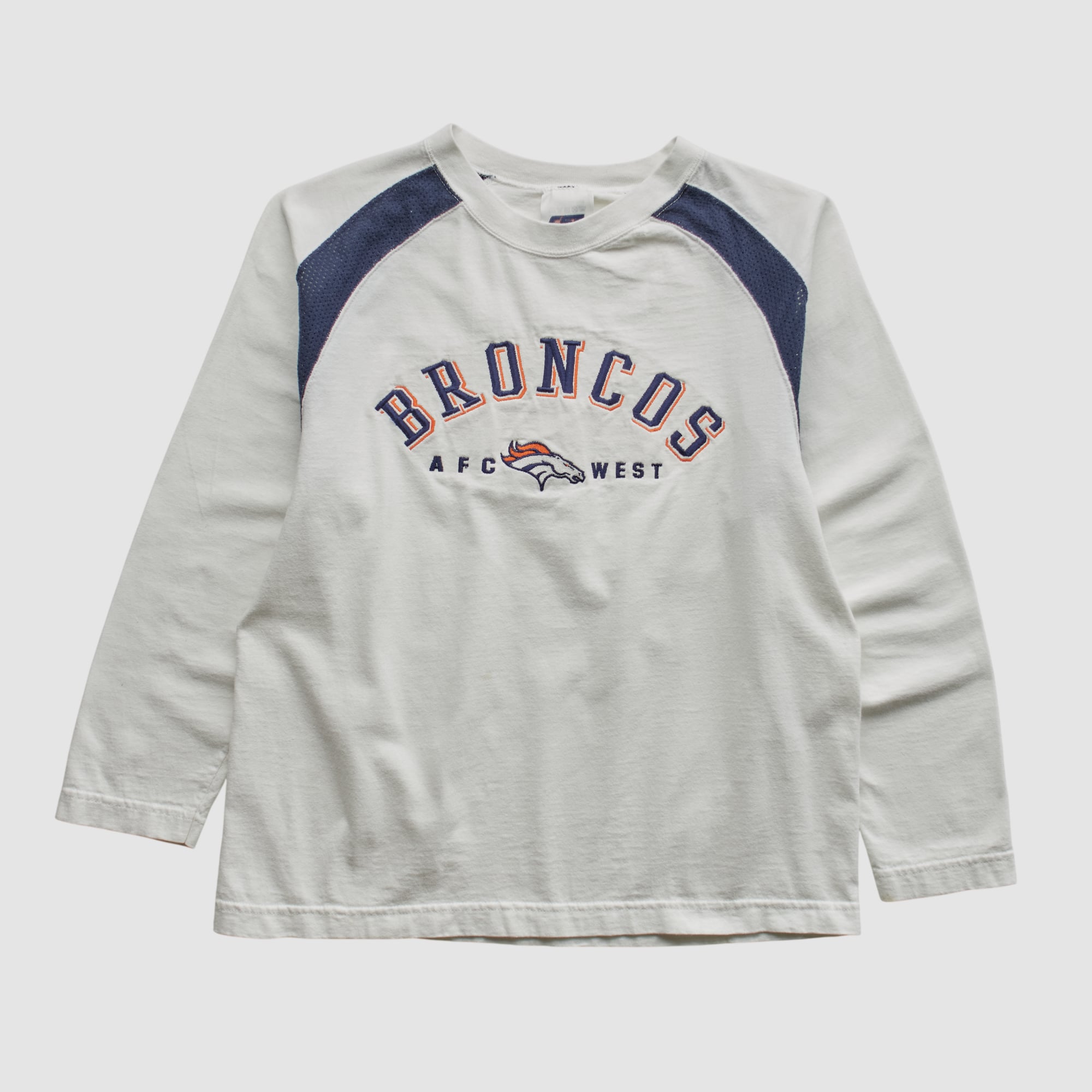 Denver Broncos CSA 90s Long Sleeve T-shirt - White - S by Fanatics Real Vintage