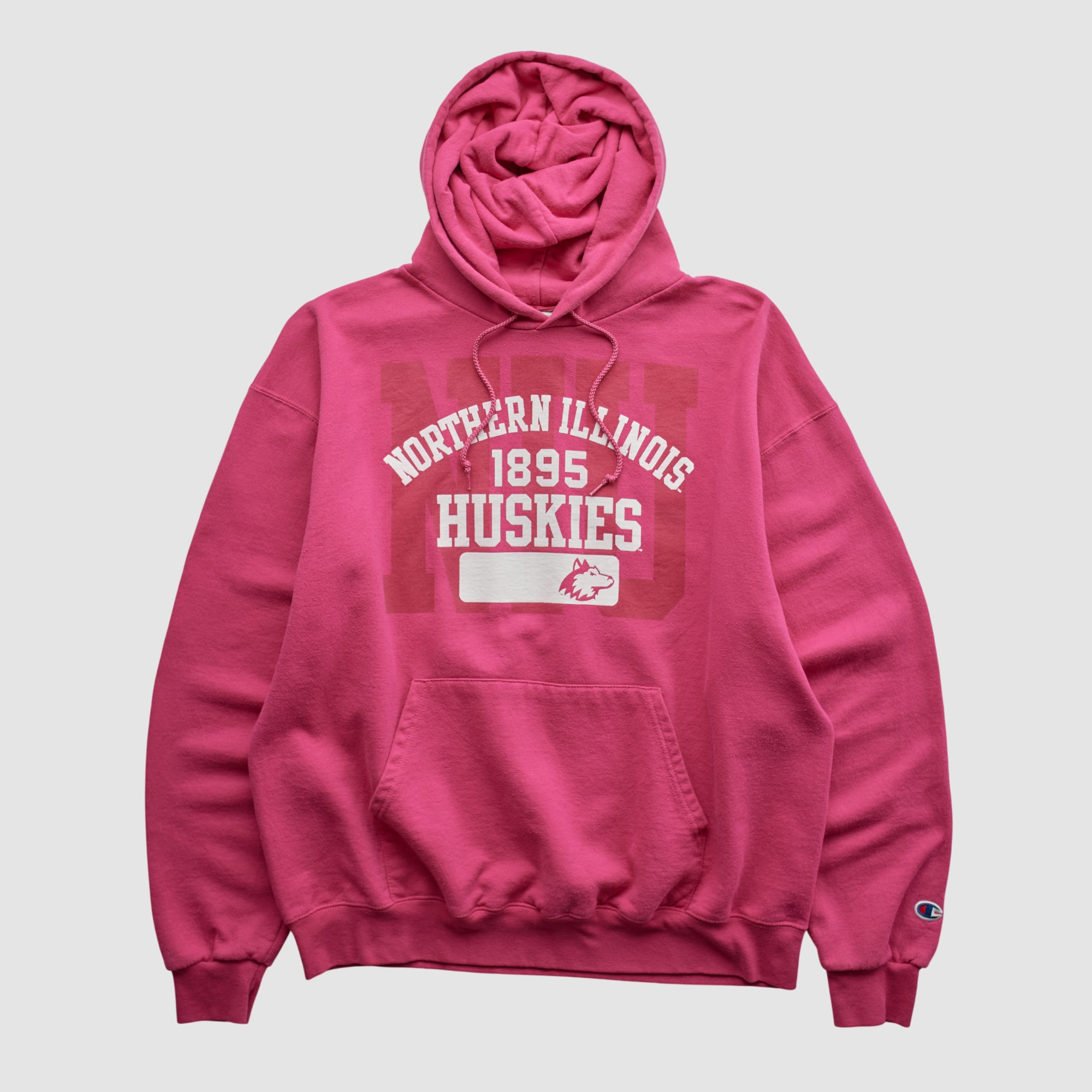 Northern Illinois Huskies Champion 2010s Hooded Pullover Sweatshirt - Pink - L by Fanatics Real Vintage