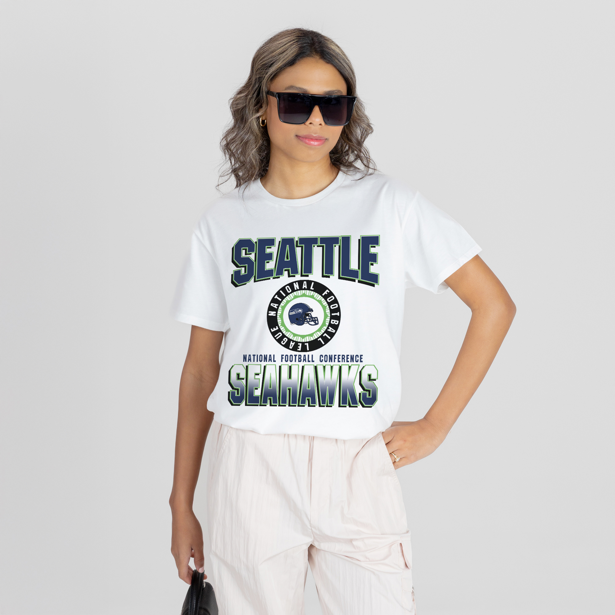 Women's Gameday Couture White Seattle Seahawks Oversized All-Time Classic Flowy T-Shirt