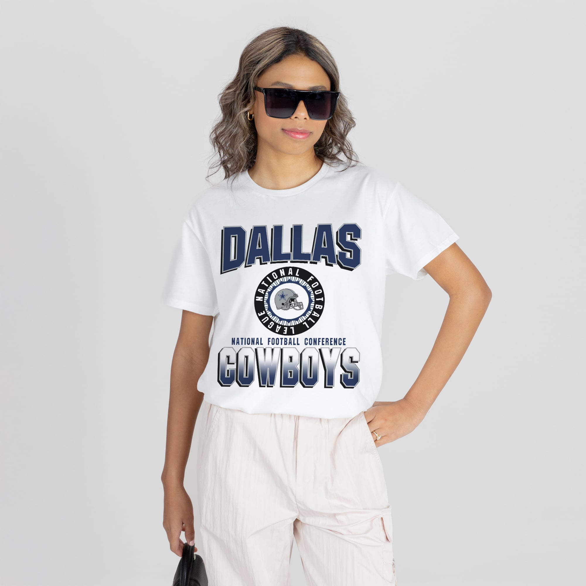 Women’s Gameday Couture White Dallas Cowboys Oversized All-Time Classic Flowy T-Shirt