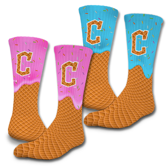 Unisex ISlide Cleveland Guardians Ice Cream Drip 2-Pack Lifestyle Crew Socks Set