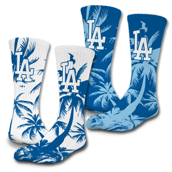 Unisex ISlide Los Angeles Dodgers Palm Trees 2-Pack Lifestyle Crew Socks Set