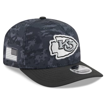 Youth New Era Black Kansas City Chiefs 2026 Salute To Service 9SEVENTY Adjustable Hat