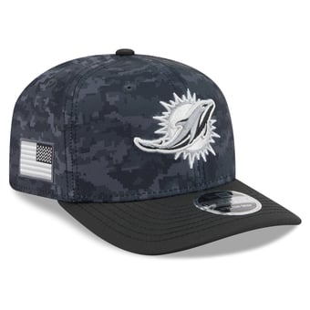 Youth New Era Black Miami Dolphins 2026 Salute To Service 9SEVENTY Adjustable Hat