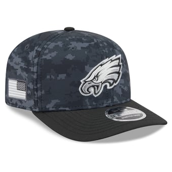 Youth New Era Black Philadelphia Eagles 2026 Salute To Service 9SEVENTY Adjustable Hat