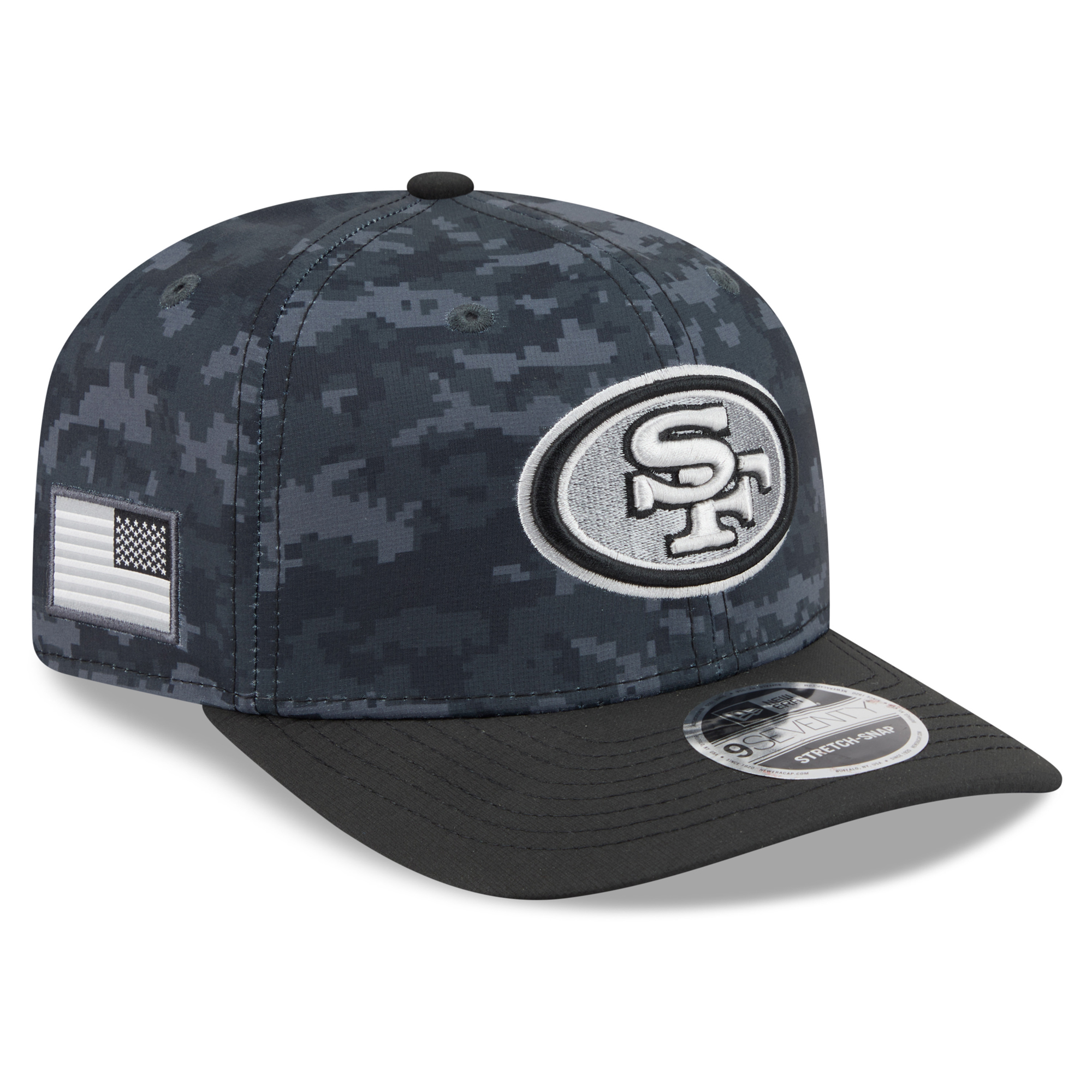 Youth New Era Black San Francisco 49ers 2026 Salute To Service 9SEVENTY Adjustable Hat